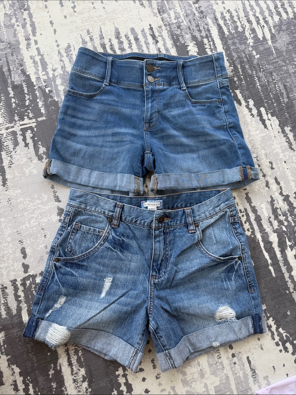 2 Pair Women’s Blue Jean Shorts - Both Size 6 (28)